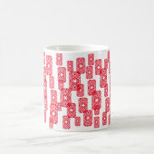 Sterne Himmelsrot-weißes Muster Kaffeetasse (Mittel)