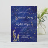 Sterne, hohe Ferse, Party zur Rückhaltung von Wein Einladung (Stehend Vorderseite)