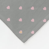 Sterne im Herzen auf der grauen Fleece-Decke Fleecedecke (Ecke)