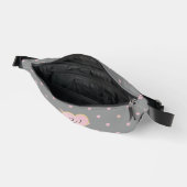 Sterne im Herzen auf Grau Bauchtasche (Offen)