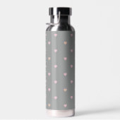 Sterne im Herzen auf Grau Trinkflasche (Rechts)