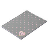 Sterne im Herzen auf grauem Notebook Notizblock (Linke Seite)