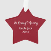 Sterne im Himmelsnamen und Datum der Erinnerung Ornament (Rückseite)