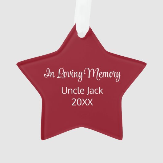 Sterne im Himmelsnamen und Datum der Erinnerung Ornament (Rückseite)