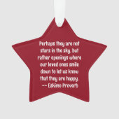 Sterne im Himmelsnamen und Datum der Erinnerung Ornament (Vorderseite)