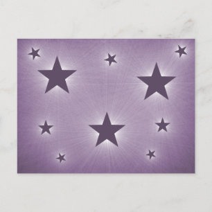 Sterne im Nachthimmel, Lila Postkarte