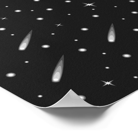 Sterne im Nachthimmel Poster (Ecke)