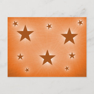 Sterne im Nachthimmel Postkarte, Orange Postkarte