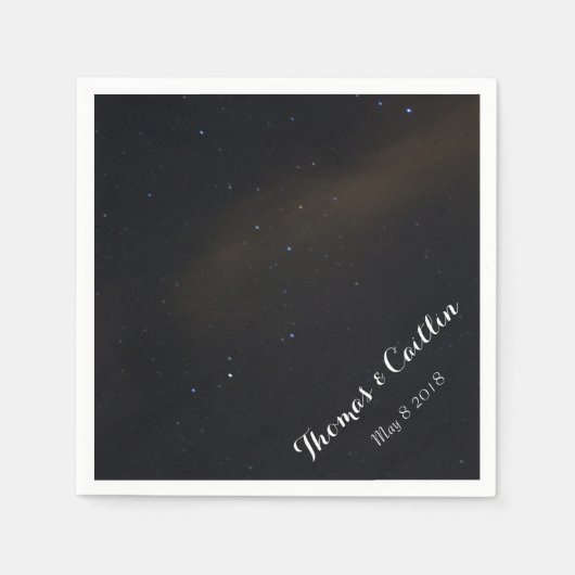 Sterne im nächtlichen Himmel Serviette (Vorderseite)