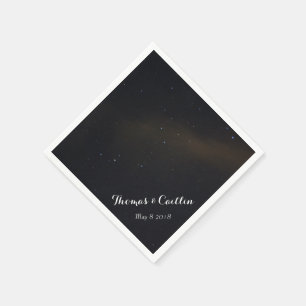 Sterne im nächtlichen Himmel Serviette