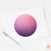 Sterne im rosa Weltraum Runder Aufkleber (Umschlag)