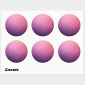 Sterne im rosa Weltraum Runder Aufkleber (Blatt)