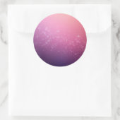 Sterne im rosa Weltraum Runder Aufkleber (Tasche)