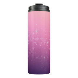 Sterne im rosa Weltraum Thermosbecher
