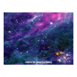 Sterne im Tarantelnebel Blaustich Poster