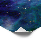 Sterne im Tarantelnebel Blaustich Poster (Ecke)
