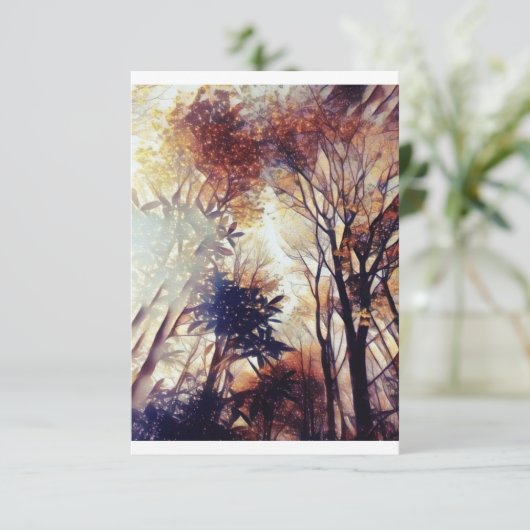 Sterne im Wald Einladung (Stehend Vorderseite)