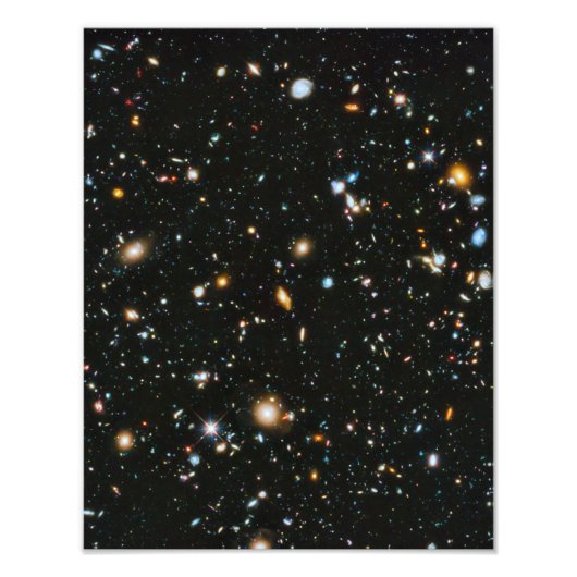 Sterne im Weltraum - Hubble für extrem tiefe Felde Fotodruck (Vorne)