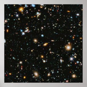 Sterne im Weltraum - Hubble für extrem tiefe Felde Poster