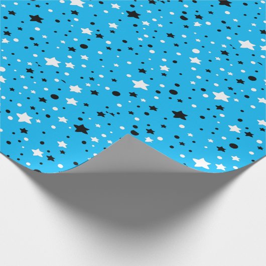 Sterne in Aqua Geschenkpapier (Ecke)