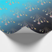 Sterne in Blau Geschenkpapier (Ecke)