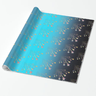 Sterne in Blau Geschenkpapier