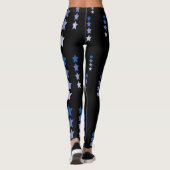 Sterne in Blau Leggings (Rückseite)