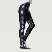 Sterne in Blau Leggings (Rechts)