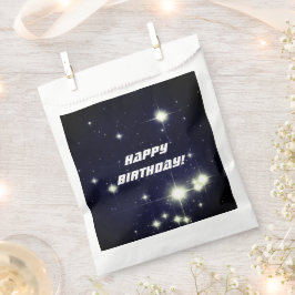 Sterne in Deep Space Dark Blue Happy Birthday Geschenktütchen