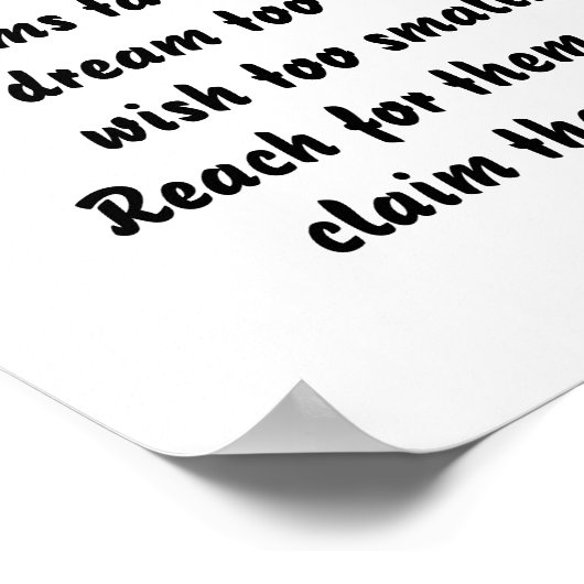 Sterne in den Augen Inspiration Mini Gedicht Poster (Ecke)