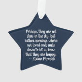 Sterne in der Himmelserinnerung akryllische Orname Ornament (Rückseite)