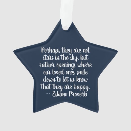 Sterne in der Himmelserinnerung akryllische Orname Ornament (Rückseite)