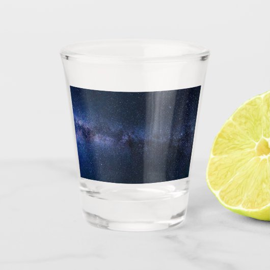 Sterne in der Milchstraße Schnapsglas (Vorderseite)