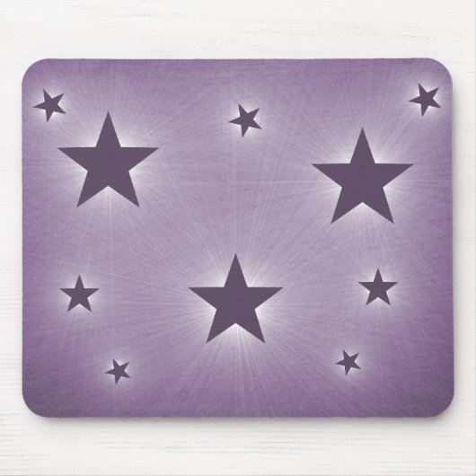 Sterne in der Night Sky Mousepad, Lila Mousepad (Vorne)
