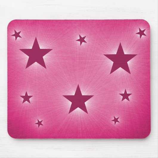 Sterne in der Night Sky Mousepad, Magenta Mousepad (Vorne)