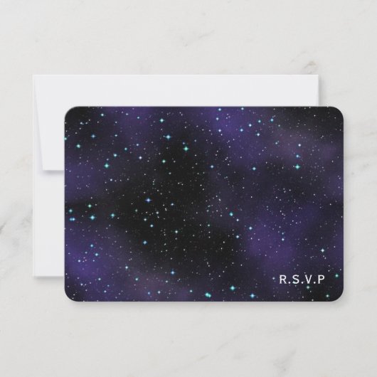 Sterne in der Night Sky UAWG Wedding Response Card RSVP Karte (Vorderseite)