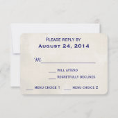 Sterne in der Night Sky UAWG Wedding Response Card RSVP Karte (Rückseite)