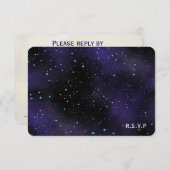 Sterne in der Night Sky UAWG Wedding Response Card RSVP Karte (Vorne/Hinten)