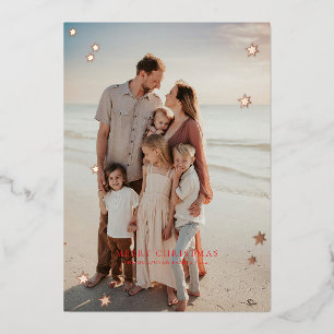 Sterne in der Sky Foil Weihnachtskarte Folien Feiertagskarte