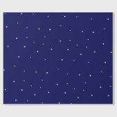 Sterne in Mitternacht blauer Himmel fantasievoll Geschenkpapier (Flach)