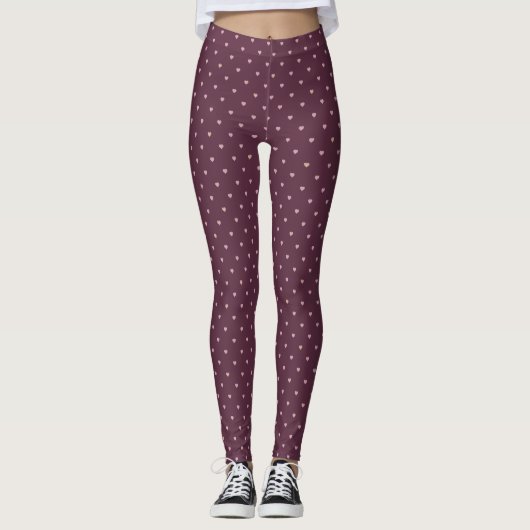 Sterne innerhalb der Herzen auf Leggings (Vorderseite)