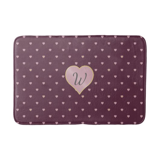 Sterne innerhalb der Herzen auf Port Bath Mat Badematte (Vorderseite)
