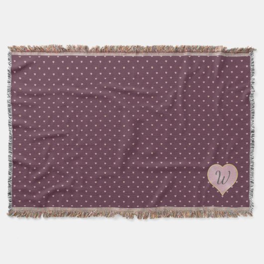 Sterne innerhalb der Herzen auf Port Throw Blanket Decke (Vorderseite)