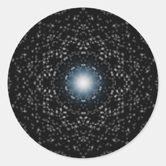 Sterne Kaleidoskop-Musteraufkleber Runder Aufkleber (Vorderseite)