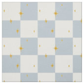 Sterne Kariert Magischer Salbei Blau  Stoff (Muster)