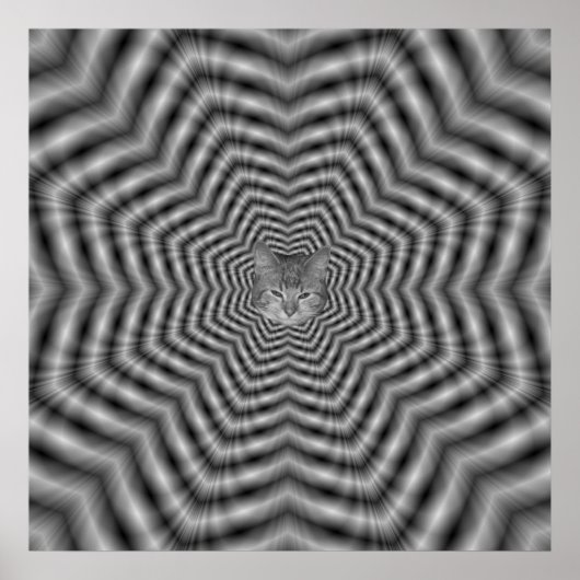 Sterne + Katze Poster (Vorne)