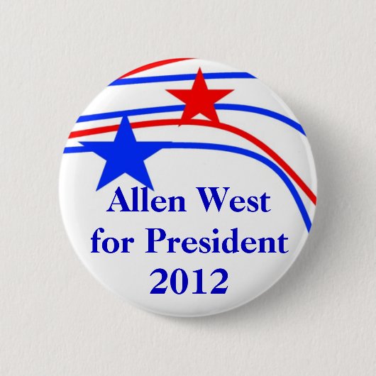 Sterne Knopf, Allen West für Präsidenten 2012 Button (Vorderseite)