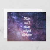 Sterne können nicht mit unserer Dunkelheit / Galax Postkarte (Vorne/Hinten)