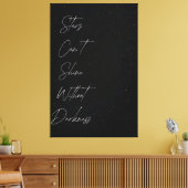 ✨ Sterne können nicht ohne Dunkelheit ✨ Leinwanddruck (Insitu (Wohnzimmer))