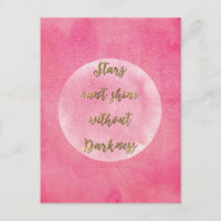 "Sterne können nicht ohne Dunkelheit leuchten" Zit